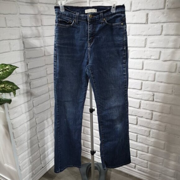 Levis 512 Ladies Perfectly Slimming Size 10 Medium Bootcut Blue Jeans - Picture 1 of 14